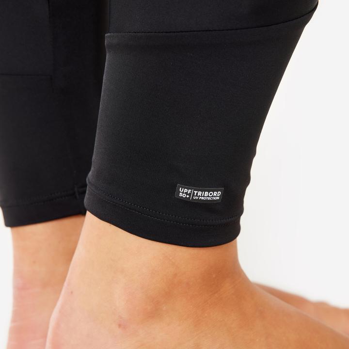 Actual product image Olaian Leggings Surfen Damen UV-Schutz - Size + schwarz (S)