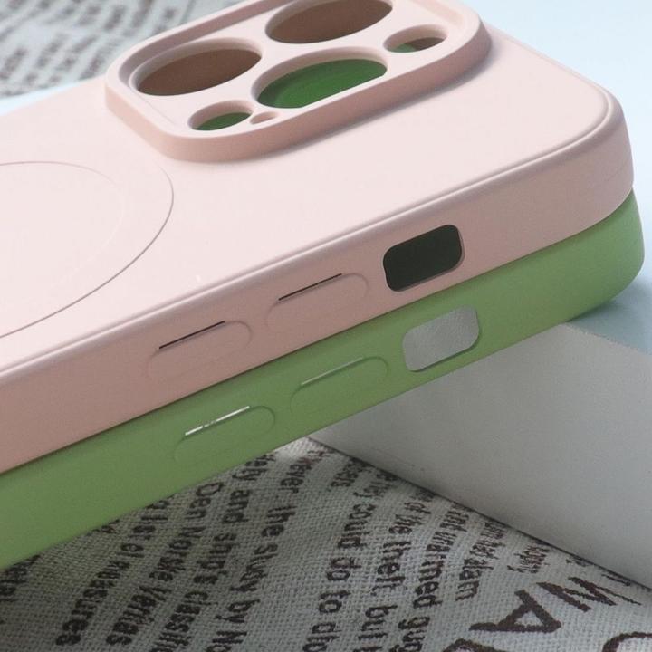 Produktbild Hurtel MagSafe Compatible Silicone Case for iPhone 15 Pro Max Silicone Case - Pink (Apple iPhone 15 Pro Max)