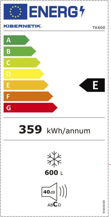 Energie-Label Kibernetik FSP Gefrierschrank (Freistehend, 600 l)