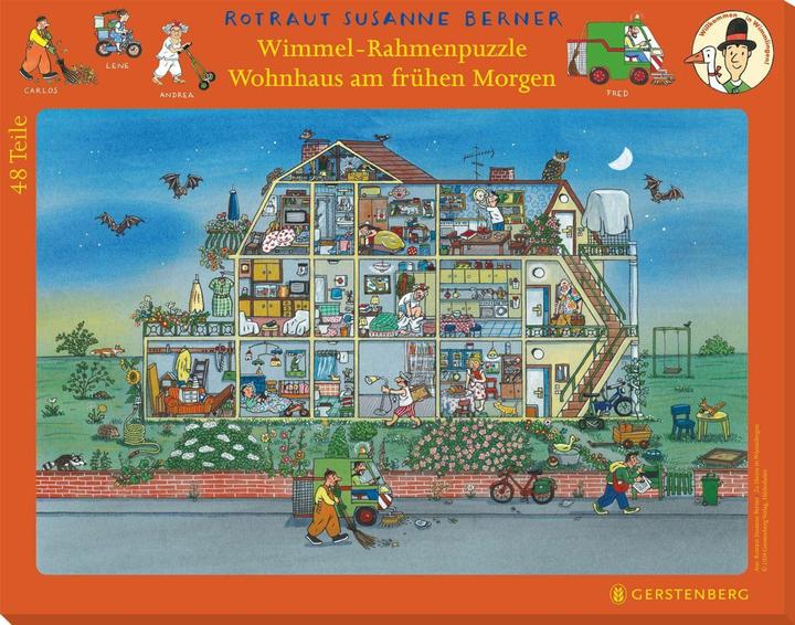 Produktbild Wimmel-Rahmenpuzzle Zu Hause in Wimmlingen Motiv Morgendämmerung (48 Teile)