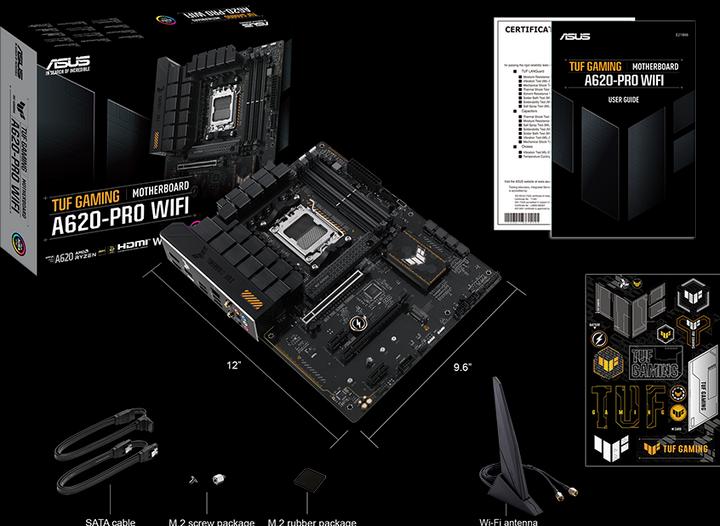 Produktbild ASUS TUF GAMING A620-PRO WIFI (AM5, AMD A620, ATX)