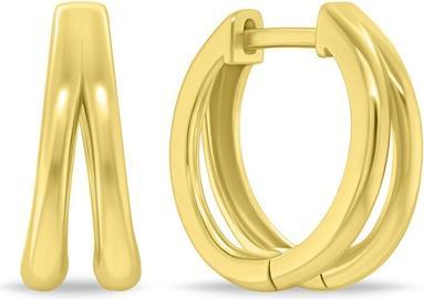 Brilio Silver - Fashion Gold Plated Hoop Earrings EA1153Y