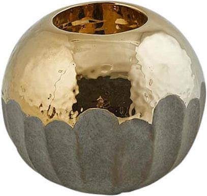 Actual product image Edg Tealight holder stone gold D 95