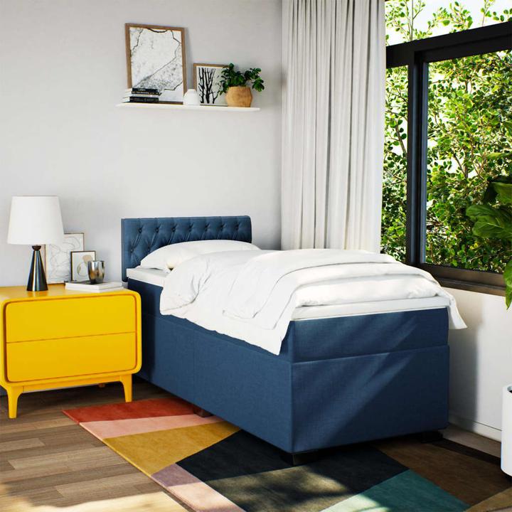 Produktbild VidaXL Bo x springbett mit Matratze 90 x 200 cm Stoff (90 x 200 cm, 90 x 200 cm)