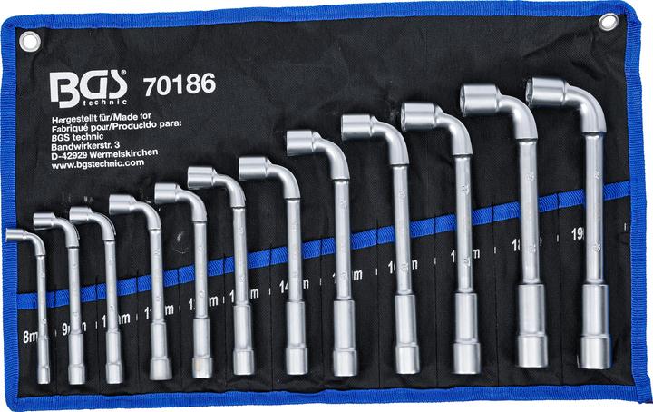 BGS Serie di chiavi a pipa 8 - 19 mm 12 pz. (19 mm, 18 mm, 16 mm, 15 mm, 8 mm, 14 mm, 12 mm, 13 mm, 17 mm, 9 mm, 11 mm, 10 mm)