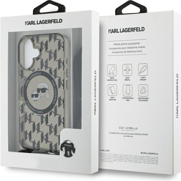 Productafbeelding Karl Lagerfeld KLHMP16SHCKCKLCK iPhone 16 6,1" czarny/zwart hardcase IML Crossbody Monogram Karl (Apple iPhone 16)