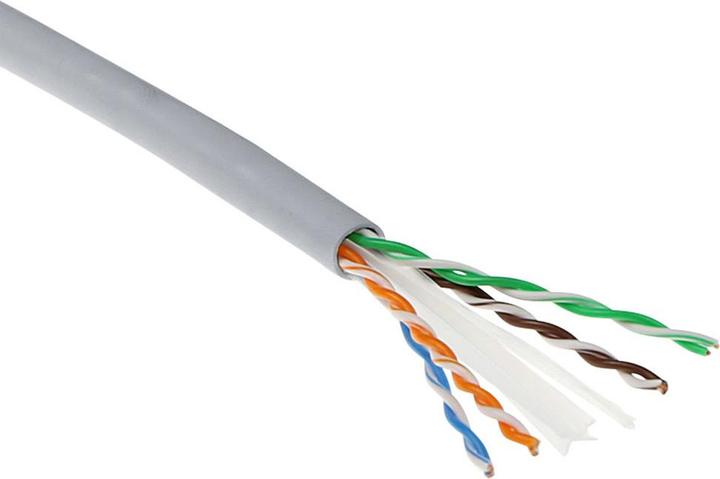 Actual product image CAT6 U/UTP solid twisted pair cable, PVC, AWG 24, CPR: B2ca, 305 m CAT6 U/UTP AWG24 SOLID 305M (U/UTP, CAT6, 305 m)