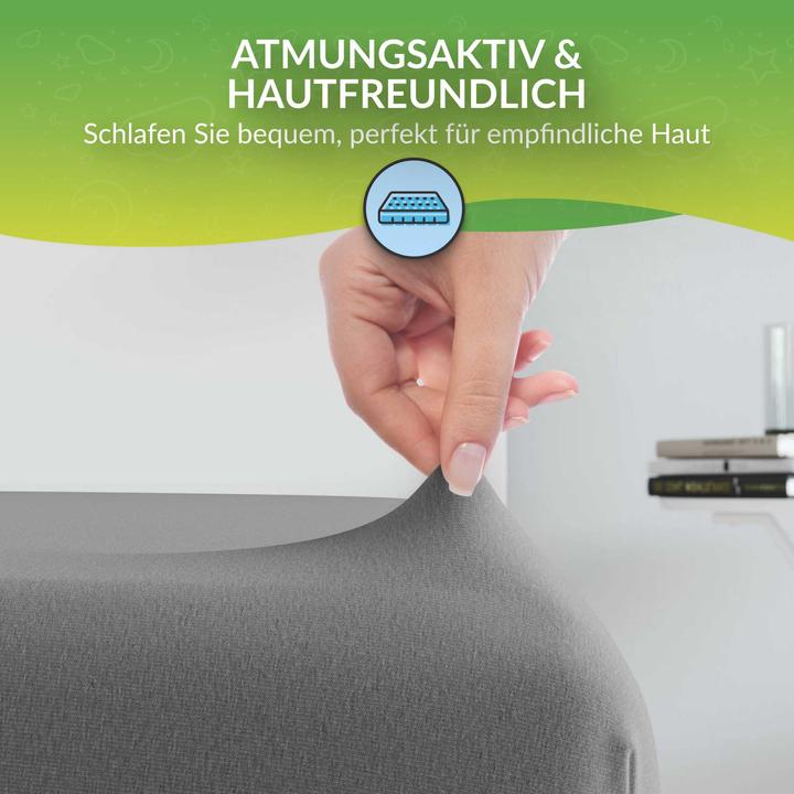 Actual product image Etérea Microfibre Jersey Fitted Sheet (140 x 200 cm, 160 x 200)
