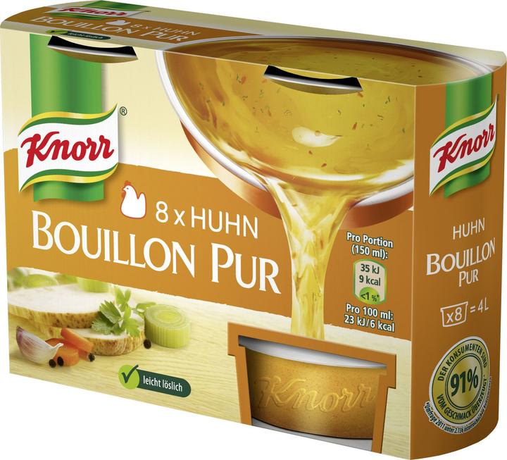 Produktbild Knorr Bouillon Töpfli Huhn, weiche Konsistenz & schnell löslich, Hühnerbouillon für Saucen, Fleisch & Wok