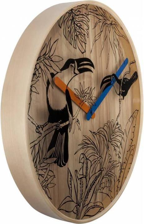 Immagine prodotto Nextime Orologio da parete con uccelli tropicali (40 cm)