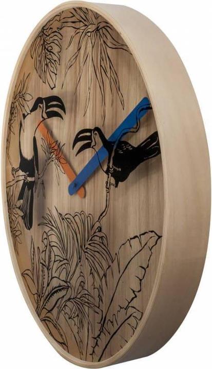 Immagine prodotto Nextime Orologio da parete con uccelli tropicali (40 cm)