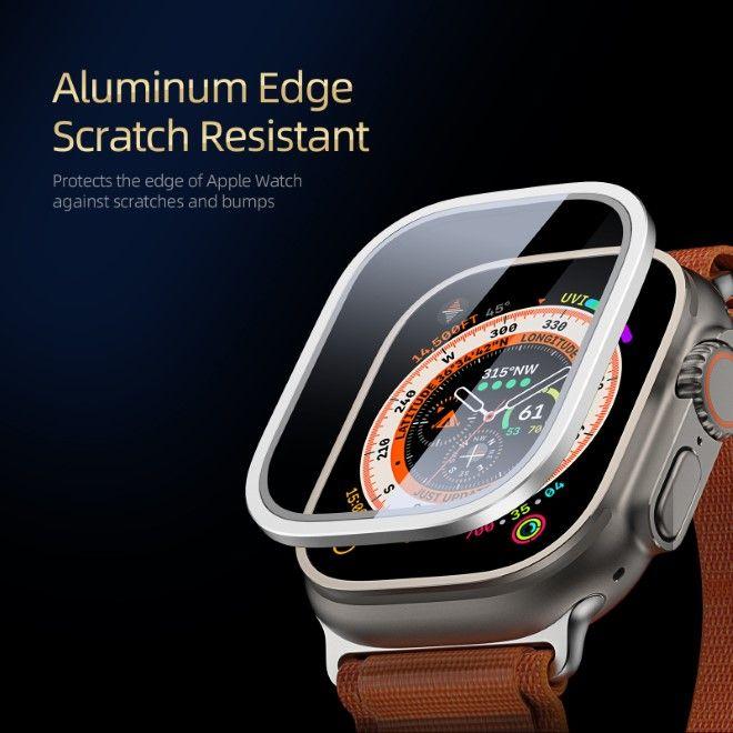 Image du produit Dux Ducis Flas Verre Trempé Avec Cadre En Aluminium Pour Apple Watch Ultra 49mm - Argent