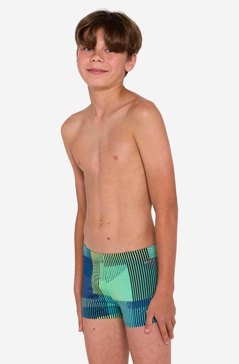 Image du produit Nabaiji Maillot boxer de bain natation Garçon - 500 Fitib jaune bleu vert (10, 11, 12)