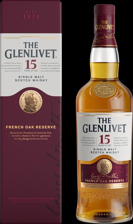 Image du produit The Glenlivet 15 ans de réserve de chêne français (Single Malt, Scotch Whisky, 1 x 70 cl)