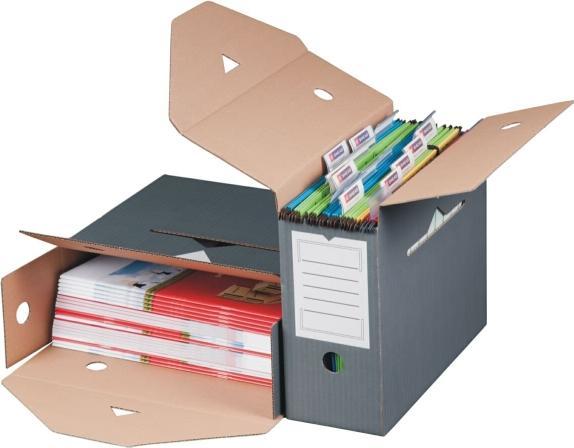 Produktbild Smartboxpro Archivbox für Hängeregistraturen 125x335x275mm anthrazit/weiss