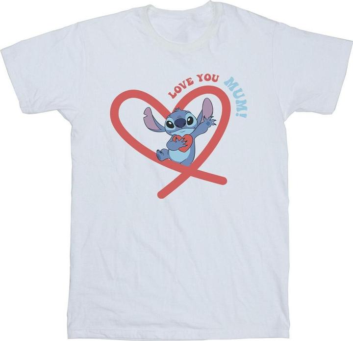 Disney Lilo & Stitch Love You Mum TShirt Jungen