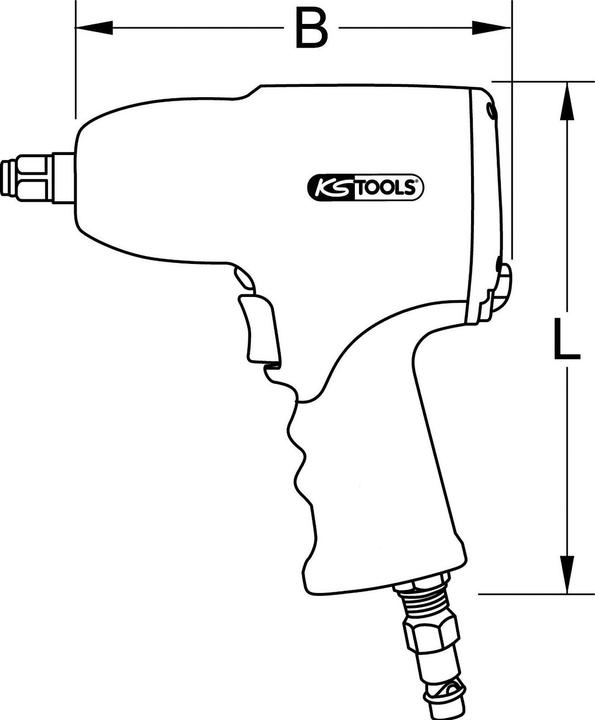 Image du produit KS Tools Clé à chocs pneumatique Monster 1/2". (Fonctionnement sur secteur)