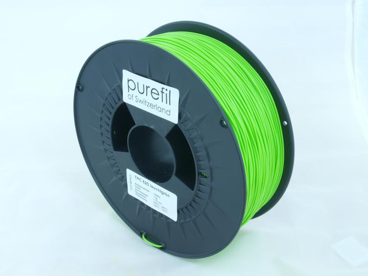 Actual product image Purefil Filament (TPC, 1.75 mm, 1000 g, Green)