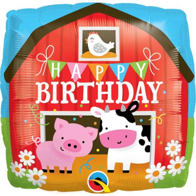 Produktbild Qualatex Ballon d'anniversaire Animaux de la ferme (1 x)