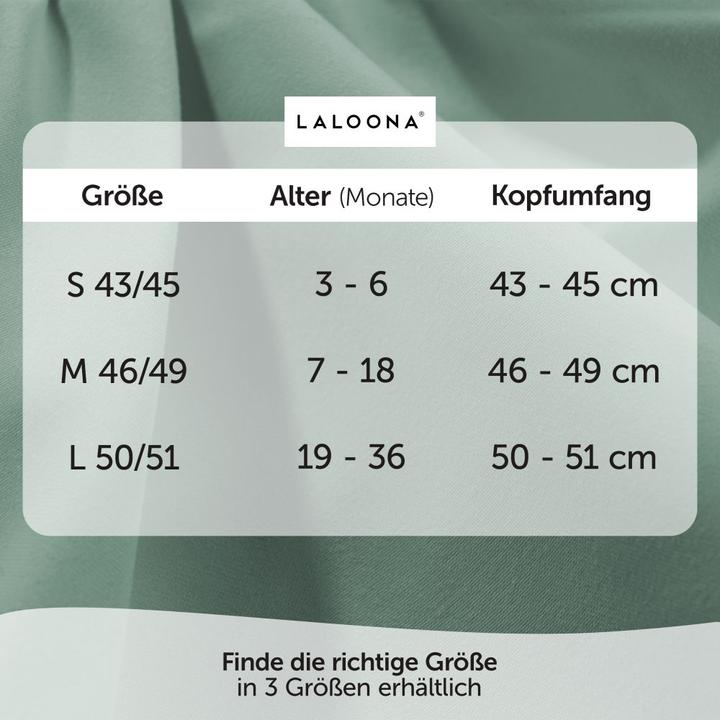 Immagine prodotto La Loona Berretti e cappelli per bambini LaLoona con protezione del collo UPF 80 - verde salvia - (50, 51)