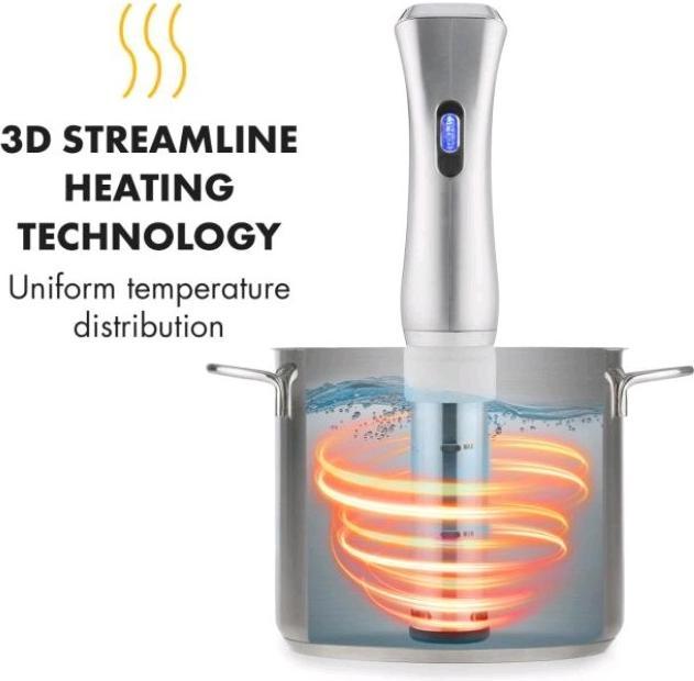 Actual product image Klarstein Quickstick Sous Vide Cooker Silver