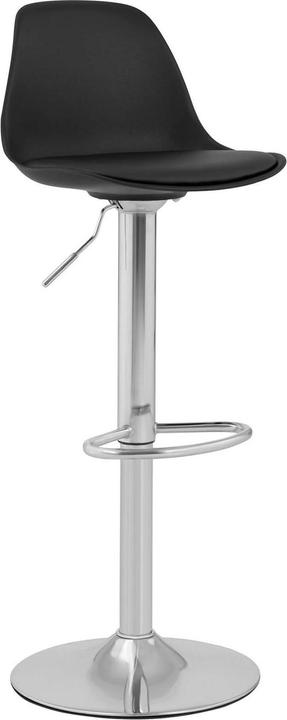 Produktbild Fromm & Starck 4 Barhocker mit Lehne und Stahlsockel Barstuhl Tresenhocker Küchenhocker schwarz