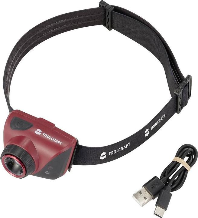 Image du produit Toolcraft Lampe frontale à LED réglable, taille du point réglable, avec mode stroboscopique (580 lm)