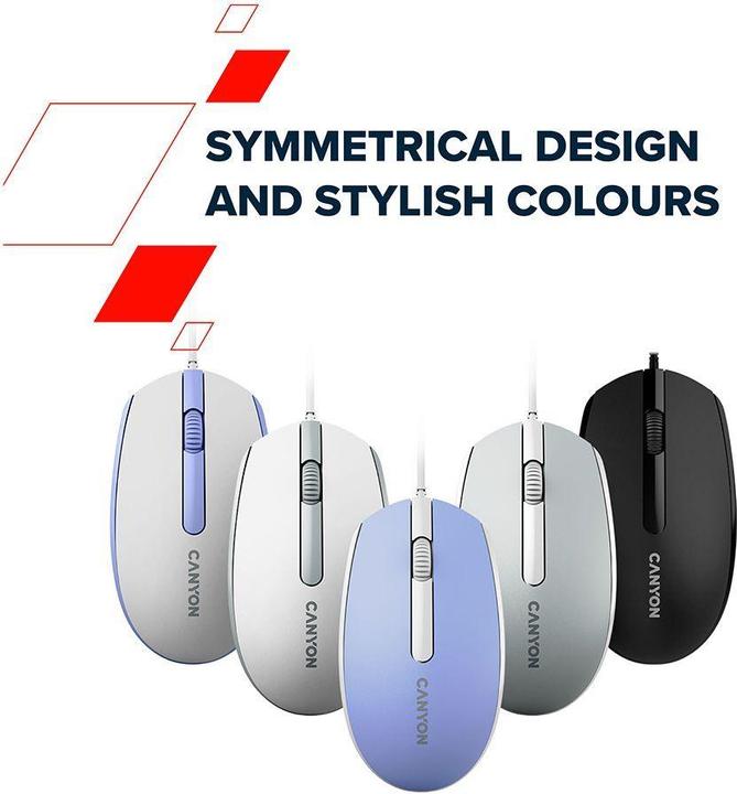 Produktbild Canyon Optical mouse with cable M-10, Black (Kabelgebunden)