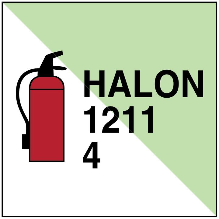 Actual product image Brady Halon 1211/4 portable fire extinguisher - IMO (B)