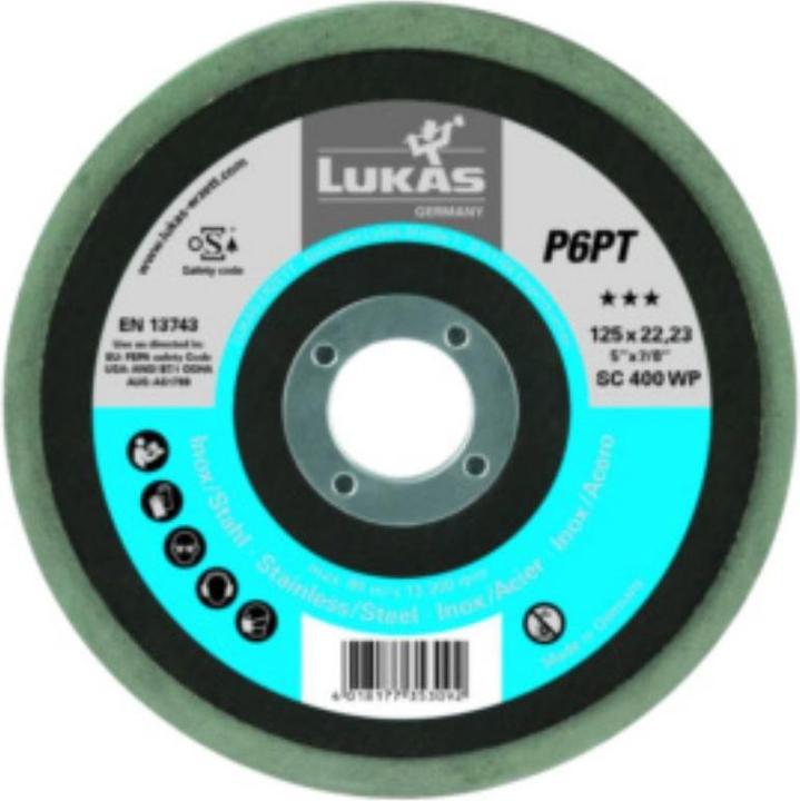 Image du produit Plateau de polissage P6PT Ø 125 mm Ø d'alésage 22,23 mm P 800 ultra fine blanc (P 800 ultra fin)