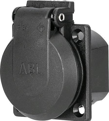 Productafbeelding ABL SCHUKO inbouwstopcontact, zwart, IP54, met schroefaansluiting