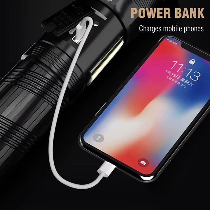 Image du produit Boruit Lampe de Poche LED 1500 Lumens Ultra Brillante - Alliage d'Aluminium - USB-C (1500 lm)