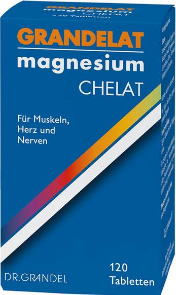 Image du produit Grandelat Magnésium en comprimés chélaté (120pcs) (120 pièce(s), Cachets, 162 g)