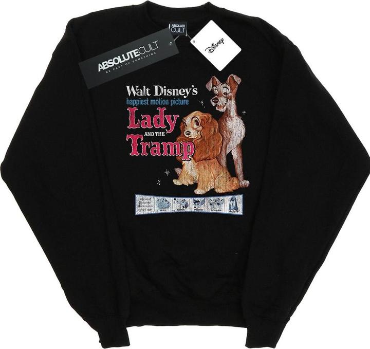 Disney Lady And The Tramp Distressed Classic Poster Sweatshirt