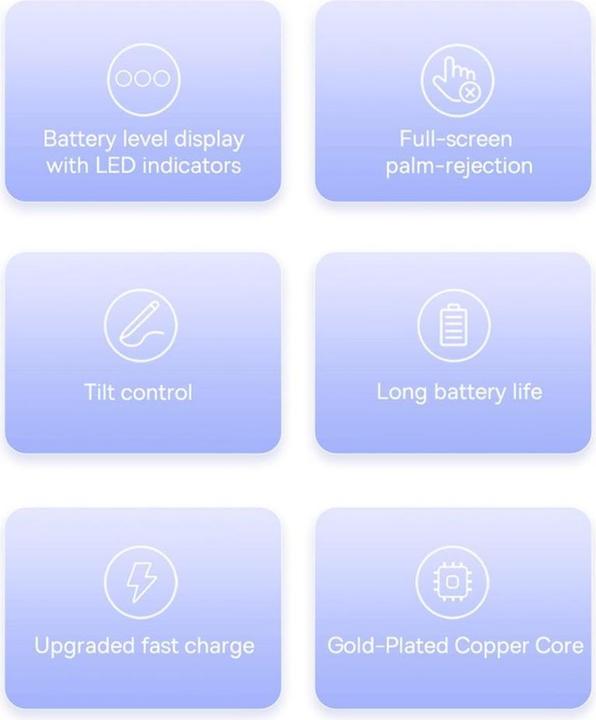Actual product image Baseus Smooth Writing 2 Stylus Pen su LED Indicators (baltas)