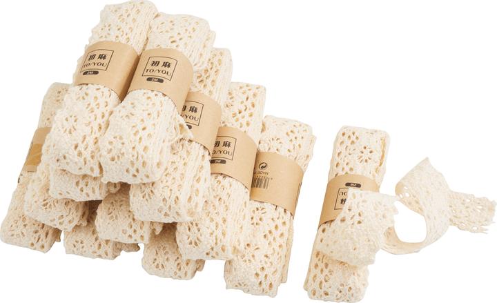 Produktbild VBS Spitzenband "Creme", L 2 m, 12 Stück