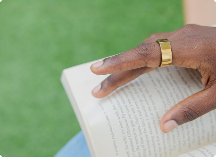 Actual product image Ultrahuman Ring AIR Bionic Gold - Size 8 (8, Bionic Gold)