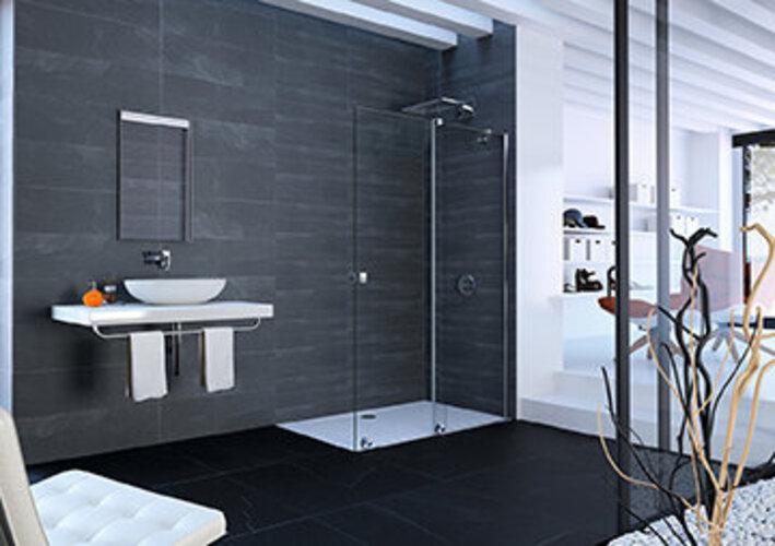 Image du produit Hüppe HÃPPE Xtensa pure Walk-In porte coulissante 1 partie, avec segment fixe, largeur:100cm, butée droi (211 cm, 68 cm, 22 cm)