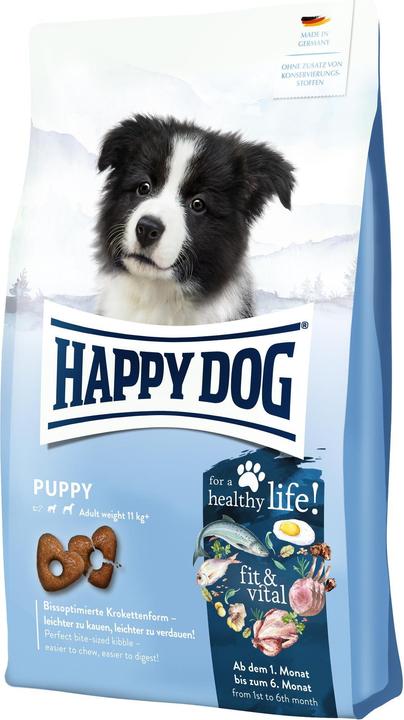 Image du produit Happy Dog Fit & Vital Puppy, aliment sec, pour chiots, 1-6 mois, 10 kg (Chiot + chaton, 1 pcs, 10000 g)