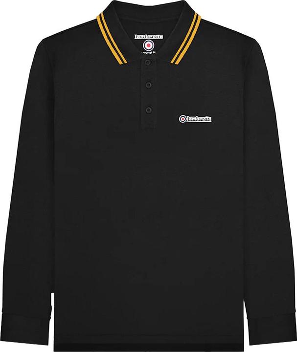 Lambretta Poloshirt Mit kontrastfarbenen Streifen Langärmlig (3XL)