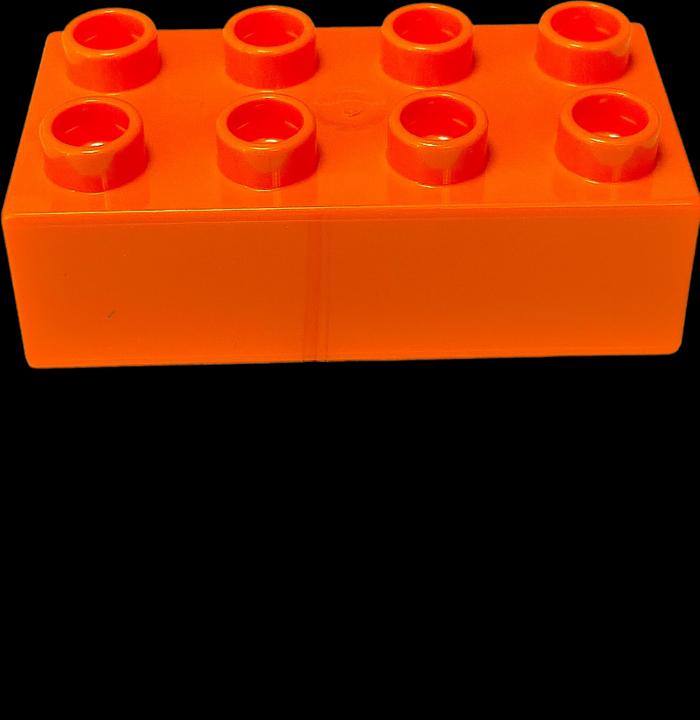 Actual product image LEGO Duplo 2x4 bricks orange - 25 pieces - basic building blocks 3011 NEW (3011)