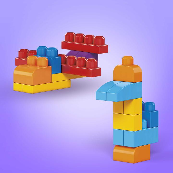 Productafbeelding Mega Bloks Bouwstenen tas kleurrijk (80 stuks)
