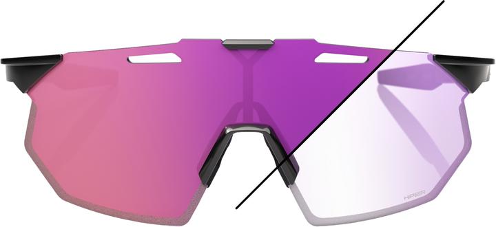Actual product image 100% Hypercraft SQ (Gloss Black, Photochromic Purple Mirro)