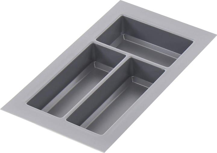 Actual product image Agoform Cutlery tray Classico shortenable 440x240x50.5mm, plastic slate grey