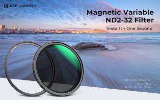 Produktbild K&F Concept Grauer einstellbarer Magnetfilter Nano-X MRC Fader ND2-32 - 77 mm (77 mm, ND- / Graufilter)