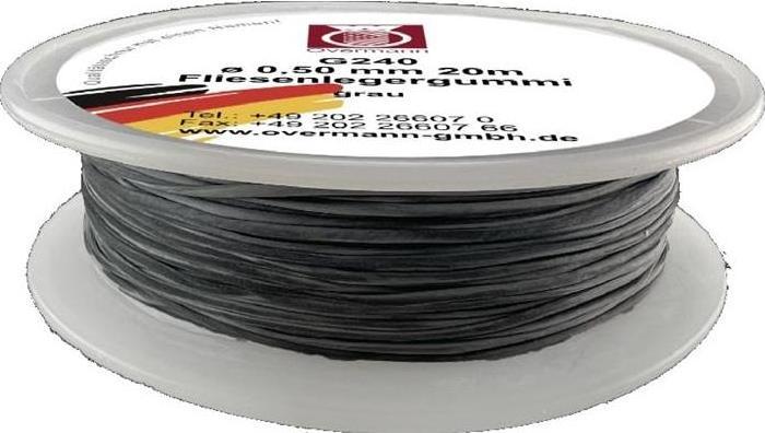 Produktbild Overmann Fliesenlegergummi Länge 20 m Stärke 0,5 mm passend für Spannecken grau