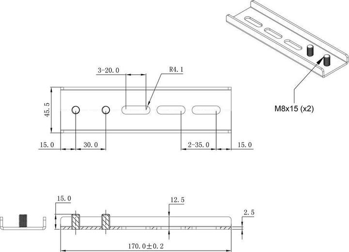 Actual product image Multibrackets VESA adapter kit, 400x600 to stand 4627 (Mounting- / Adapterplates)