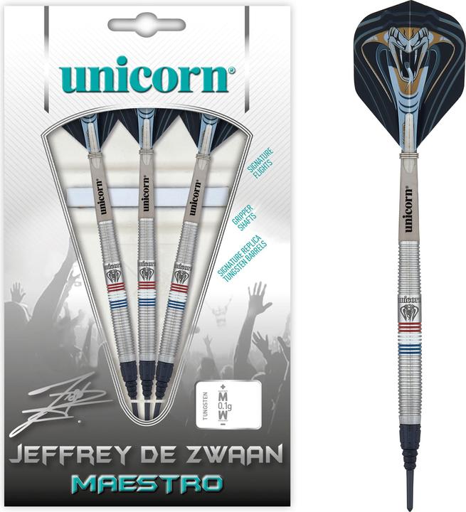 Actual product image Unicorn Maestro Jeffrey de Zwaan P2 Black Soft Darts (20 g)