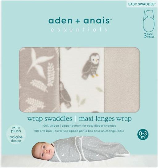 Immagine prodotto aden + anais 3 confezioni di fascia Velboa easy swaddle™ 1.5 TOG (23 cm, 62 cm)
