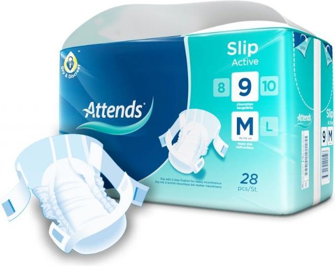 Actual product image Attends Active briefs (28 x, M, Large, Large plus)